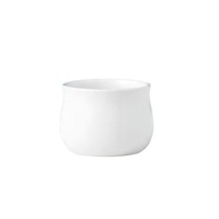 Vente en gros de petits pots de fleurs en céramique blanche émaillée, support en bambou pour plantes succulentes perforées