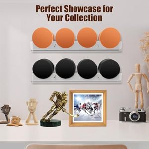 Hot Sale Clear Acrylic Hockey Puck <b>Wall</b> <b>Mount</b> Display Rack For 4 Pucks - Product Image 2