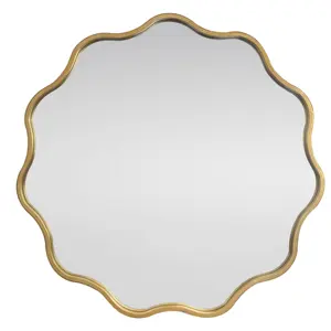 Miroir de cadre en métal doré irrégulier Le miroir suspendu peut être utilisé pour la décoration de la maison