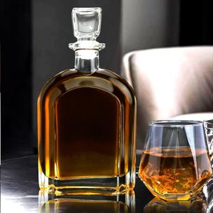 Ensemble de <span class=keywords><strong>carafe</strong></span> à whisky en cristal de luxe de 1050 ml avec bouchon en verre, <span class=keywords><strong>carafe</strong></span> à bourbon, à scotch, à vin, distributeur de liqueur pour homme, cadeau, articles de bar - Product Image 6