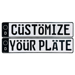 Placa de número europea en relieve de aluminio, diseño personalizado, venta al por mayor, para <span class=keywords><strong>coche</strong></span> - Product Image 5