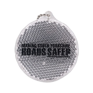 New Style Round Reflective <b>Keychain</b> Stainless Steel <b>Safety</b> <b>Keychain</b> - Product Image 1