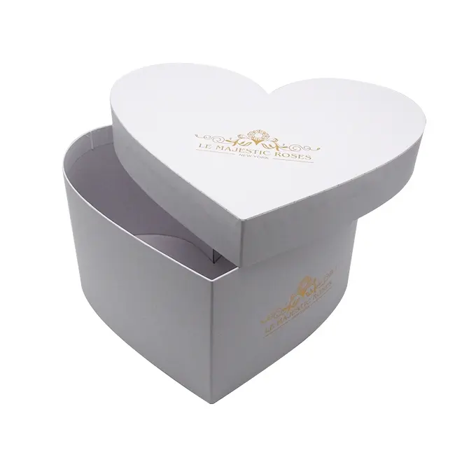 Personalizzato logo di san valentino e compleanno di lusso a forma di cuore scatole di cartone regalo per la caramella di cioccolato di imballaggio