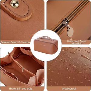 Xd828 Customizable Logo Soft Pu Leather Cosmetic Print Travel Toiletry Organizer Storage Make up <b>Bag</b> Custom Makeup <b>Bags</b> Case - Product Image 4