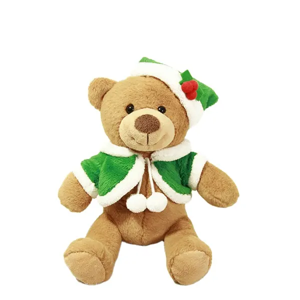 Festive Theme Eco friendly cute plush teddy bear lovely Christmas bear stuffed teddy bear toys