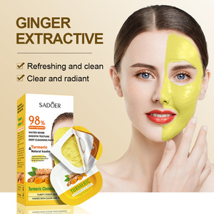 SADOER Rosa té verde cúrcuma máscara de arcilla la mejor hidratante brillo blackhead adsorbing Guangzhou máscara facial - Product Image 3