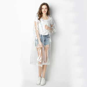 Meilleure veste de pluie transparente <span class=keywords><strong>imperméable</strong></span> en EVA durable pour femmes et filles, écologique, avec impression de logo personnalisé, réutilisable, pour la randonnée en plein air - Product Image 4