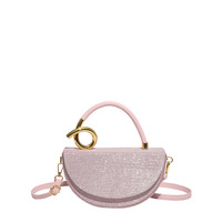 Modische Damen-Umhängetasche mit Metallgriff, verstärkter Innenfach, Handtasche für Wochenendausflüge und Dates