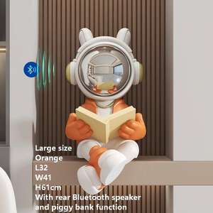 Ornamento da Pavimento a Forma di <span class=keywords><strong>Astronauta</strong></span> con Altoparlante Bluetooth e Salvadanaio, Decorazione di Alta Gamma per Ingresso, Mobile TV e Piattaforma - Product Image 3