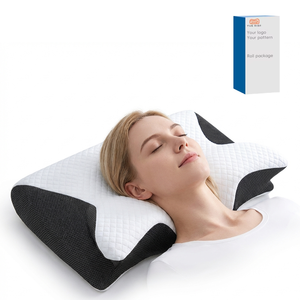 Bantal Leher Ergonomis Bentuk Tanduk Sapi YUE RISE dengan Logo Kustom, Busa Memori Slow Rebound untuk Hotel dan Rumah - Product Image 1