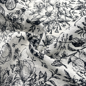 Tissu jacquard brodé en coton teint sur mesure avec des motifs de papillons et de fleurs, design chinois, pour la décoration de la maison - Product Image 4
