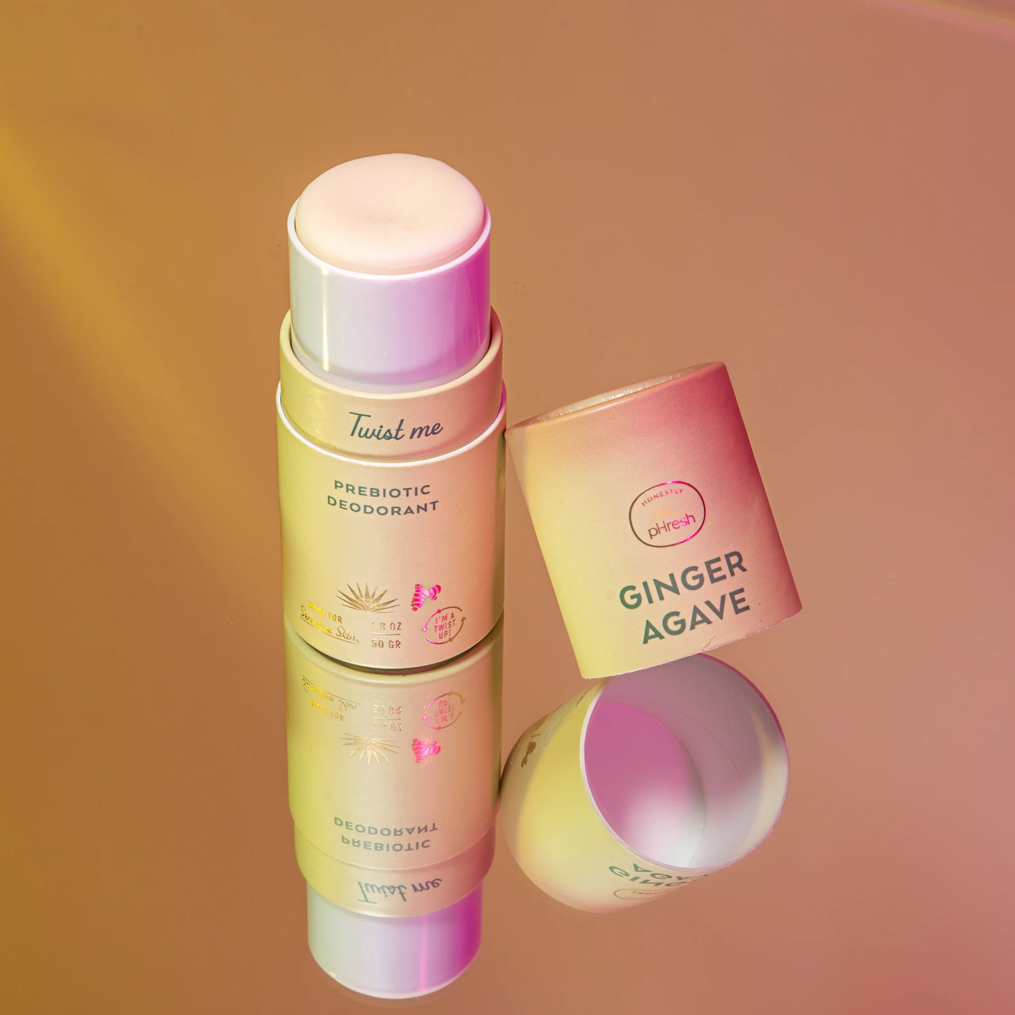 Custom Design Paper Deodorant Container Twist Up Paper Tube Empty Cosmetic Container 15g Cardboard Tube
