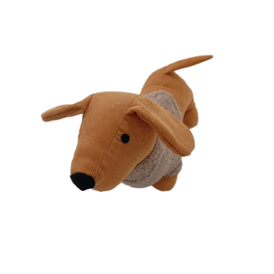 Mignon saucisse chien teckel forme Polyester Nature <span class=keywords><strong>sable</strong></span> rempli tissu Animal porte bouchon livre bouchon mur protecteurs - Product Image 3