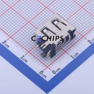 906-762B1026D10200 USB Connector Through hole Component (THT) Connector Type-A USB 2.0 Female Side Insert - Product Image 2