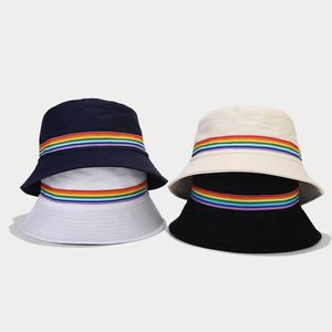 Nouveau Chapeau Bob Créatif Arc-en-ciel Réversible Respirant et Coupe-vent pour Pêcheur, Protection Solaire, Voyage et Activités de Plein Air - Product Image 1