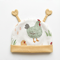Gorro de Algodón con Dibujos Animados para Bebés Recién Nacidos, Unisex, de 3 Meses, Gorro Suave y Cálido para Niñas, para Todas las Temporadas