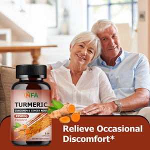 Private Label Turmeric Curcumin Ginger Root Capsules with Turmeric Root Enhance Joint Mobility Support Healthy Aging Capsules - Product Image 6