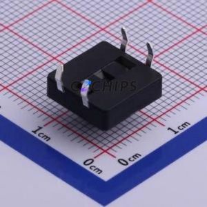 DTS-24N-V Tactile Switch Through hole Component (THT)-4P,12x12mm Switch Single Pole Single Throw Round Button Through Hole 12mm - Product Image 2