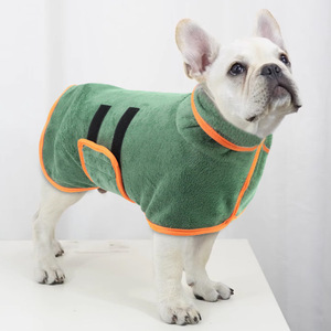 <b>Dog</b> Absorbent Bathrobe Greenish Gray Brown Soft Microfiber Pet <b>Bath</b> Towel Quick Drying Clothes For <b>Dogs</b> - Product Image 1