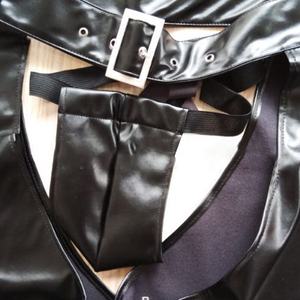 男同性恋后背拉链乳胶裤皮革露臀裤开裆裤角色扮演服装湿感女装男裤 - Product Image 3