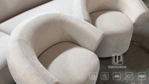 Sillas de Salón Modernas sin Brazos, Tapizadas en Tela, para Sala de Estar, Venta al Por Mayor - Product Image 6
