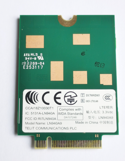 Telit LN940A9 M.2 Cellular 4G LTE Wireless Communication Module Cat9 450M