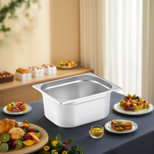 Venta caliente 150mm de profundidad de acero inoxidable europeo GN <span class=keywords><strong>Pan</strong></span> nuevo contenedor de alimentos rectangular equipo de cocina para hoteles restaurantes - Product Image 3