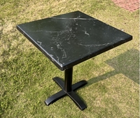 Table à manger moderne, résistante à l'eau et à l'huile, table de cafétéria, meubles d'extérieur en bois et en marbre pour la maison, bar, hôtel, hall, restaurant