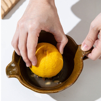 Bol presse-agrumes en céramique, extracteur manuel de jus de citron et de pamplemousse, accepte la personnalisation de la couleur et de la glaçure