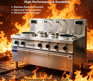 Estufa <span class=keywords><strong>Wok</strong></span> Comercial de Doble Quemador con Diseño de Doble Temperatura, Equipo de Cocina - Product Image 6