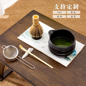 ชามมัทฉะสโตนแวร์วาบิซาบิสีดำพร้อมตัวกรองสำหรับอุปกรณ์พิธีชงชา - Product Image 5