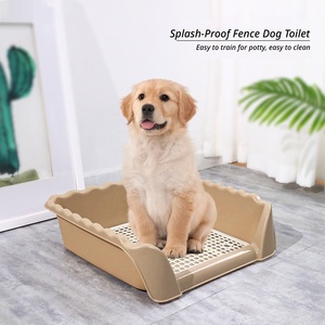 Inodoro de entrenamiento <span class=keywords><strong>para</strong></span> cachorros de interior con protector antisalpicaduras alto, diseño con valla, malla desmontable y fácil limpieza diaria. - Product Image 1