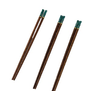 Palillos de Bambú y Madera Yuanjin de 25 cm con Punta de Resina Imitación Jade, Madera Sólida, Regalo, Madera de Ala de Pollo, Forma Redonda - Product Image 5