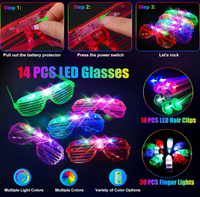 Bâtons lumineux néon, colliers, bracelets, lumières LED pour doigts, lunettes, pinces à cheveux pour mariage, anniversaire, Nouvel An, fournitures de fête qui brillent dans le noir