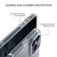 Coque de téléphone portable transparente en TPU+PC, antichoc, étanche, pour 17 16 15 Pro Max Mini Plus XS XR 7G 8 Plus XSMax