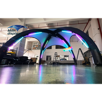 Système modulaire de stands d'exposition, tentes dôme gonflables, chapiteaux, tentes géantes publicitaires gonflables en forme d'araignée avec éclairage LED