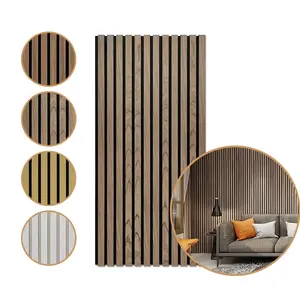 Gỗ Acoustic Panels bán buôn cho khách sạn nội thất akupanel Acoustic bằng gỗ slat âm thanh bằng chứng âm thanh hấp thụ Panel tường