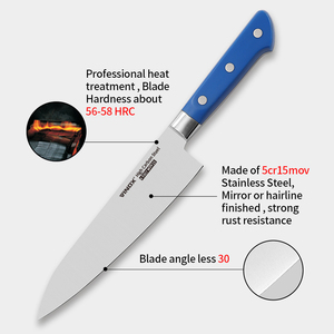 <span class=keywords><strong>Cuchillo</strong></span> Gyuto Japonés Profesional, <span class=keywords><strong>Cuchillo</strong></span> Santoku de Chef con Acero Inoxidable con Alto Contenido de Carbono, Afilado, con Mango Ergonómico Colorido - Product Image 3