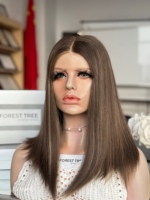 Perruque juive SHY à devant fermé, cheveux humains de qualité supérieure, ondulation naturelle, confortable pour un usage quotidien, vente en gros pour distributeurs