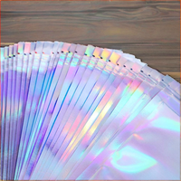 Bolsa de pie de papel de aluminio Bolsa holográfica de color arcoíris con tratamiento impreso para bolsa de embalaje Penang de alimentos