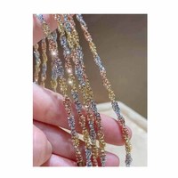Promotion Collier Chaîne Serpent Plaqué Or 18K Au750, Bijou Classique pour Mariage, Design Étoile Tendance, Vente en Gros