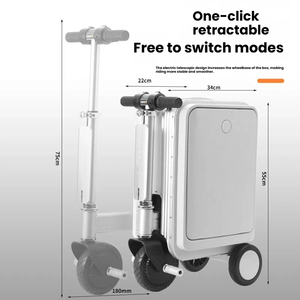 Monopattino Elettrico Trasportabile con Telaio in Alluminio, Guscio Impermeabile in ABS, Ricarica USB e Lucchetto TSA - Product Image 3