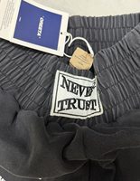 Pantalon de survêtement large pour homme, style Hip Hop Mid Street, délavé et vieilli, avec lettres imprimées OEM, design déchiré, cordon de serrage, été