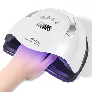 Lampe à ongles UV LED professionnelle SUN X7 MAX 57 LED, séchoir intelligent pour vernis gel, 4 minuteurs, capteur automatique, alimentation électrique, en plastique - Product Image 1