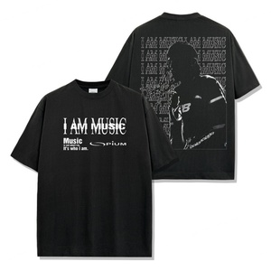 Camisetas de Manga Corta para Hombre, Estilo Vintage, Tejido de Punto Holgado, Lavado Ácido, Impresión de Alta Calidad, para Verano - Product Image 2