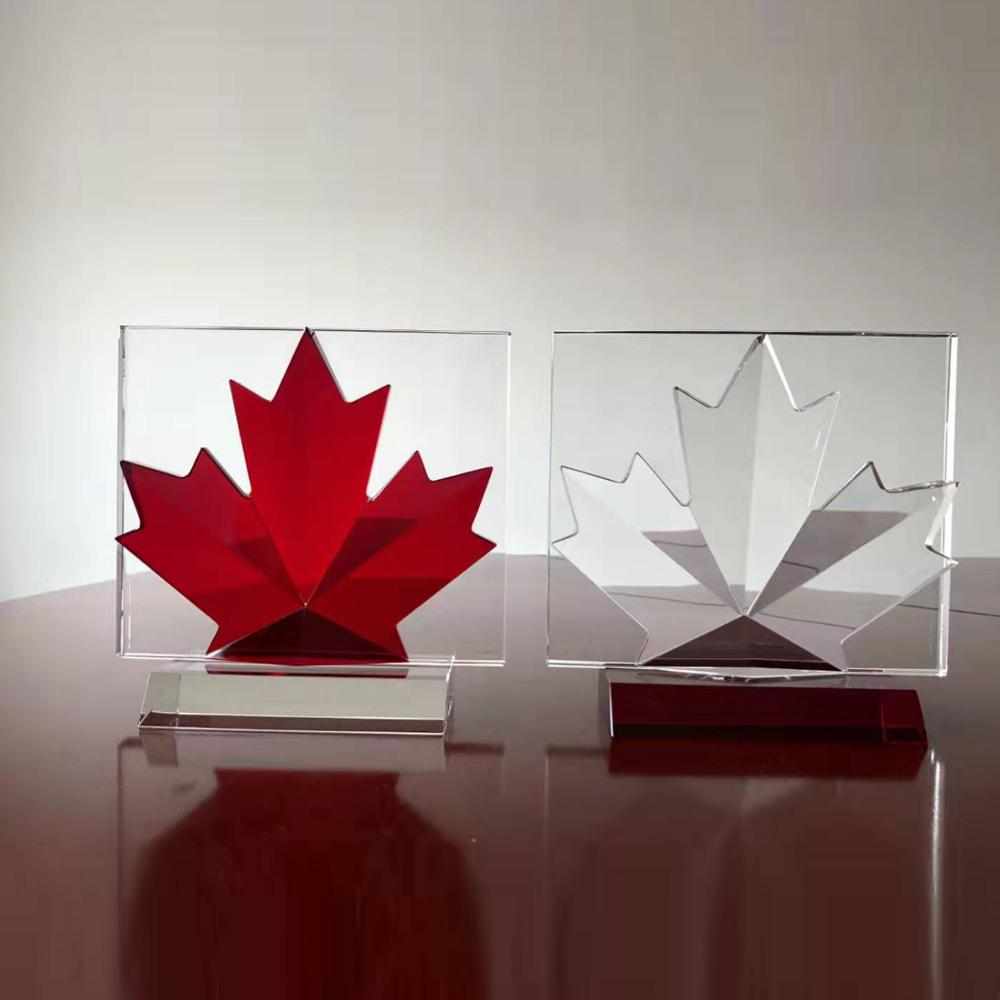 Neue Kristall maple leaf trophäe Kristall Auszeichnungen
