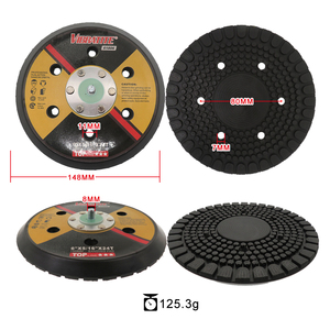 Placa de respaldo de 6 pulgadas, 6 agujeros, 6 pernos, rosca de 5/16-24T, bandeja eléctrica, almohadilla de respaldo de lijado para herramientas abrasivas, lijadora, pulido - Product Image 3