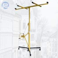 Outils de construction - Charge maximale 68 kg, 4,8 m, élévateur d'outils pour cloisons sèches, élévateur portable pour plaques de plâtre, élévateur de panneaux roulants, cric de levage