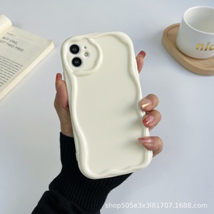 แฟชั่นใหม่เคส TPU Cream สำหรับ iPhone 11 12 13 14 15 16 <span class=keywords><strong>XS</strong></span> PRO Max PLUS เคสป้องกันโทรศัพท์มือถือสีครีมซิลิโคนแท้ - Product Image 3