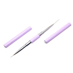 YINDUOFEI Stylo à double tête professionnel pour ongles, en nylon acrylique, avec manche métallique, pinceau liner pour usage esthétique - Product Image 6